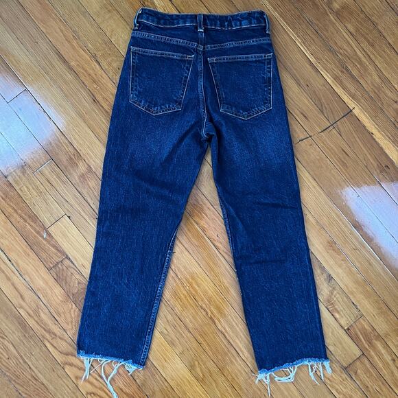 Topshop Dark Wash High Waisted Cropped Denim Jeans Size W25 - Picture 4 of 10